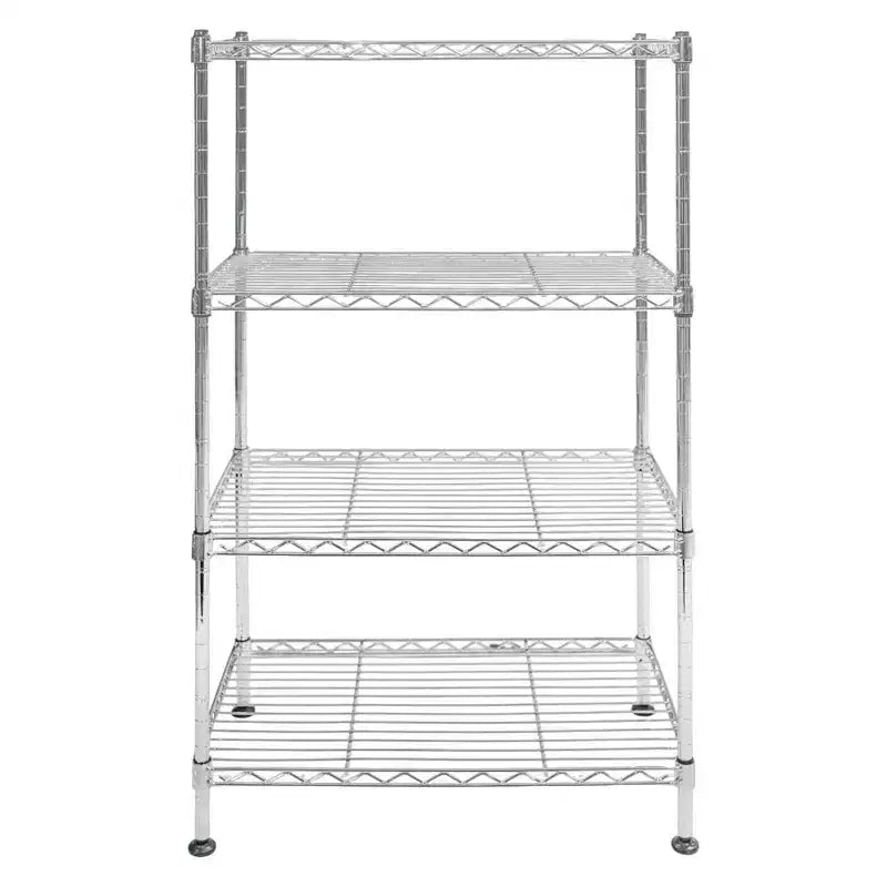 Étagère métallique chromée à 4 niveaux Standard Duty 12p x 20L x 32H