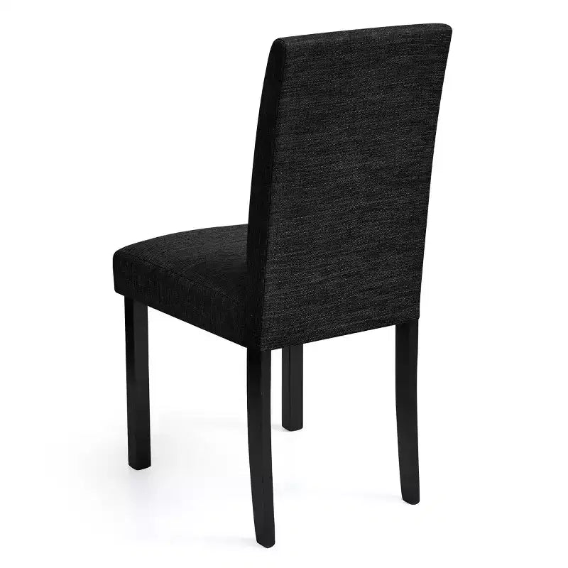 Subrtex Chaise de salle à manger Parsons rembourrée en bois massif et lin (Lot de 2)