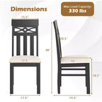 Costway Chaises de salle à manger, lot de 2/4, chaises de salle à manger à dossier haut avec siège rembourré pour cuisine