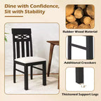 Costway Chaises de salle à manger, lot de 2/4, chaises de salle à manger à dossier haut avec siège rembourré pour cuisine