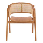 Chaises de salle à manger Christopher Knight Home Stellan en bois d'hévéa et rotin, avec dossier incurvé