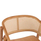 Chaises de salle à manger Christopher Knight Home Stellan en bois d'hévéa et rotin, avec dossier incurvé