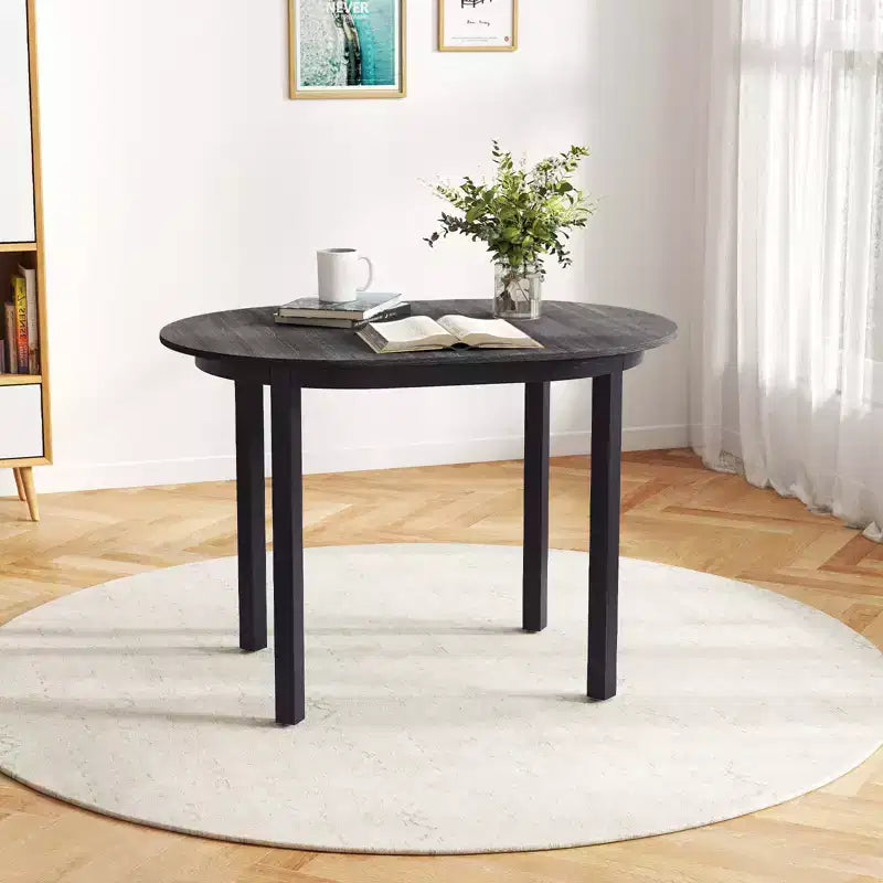 Costway Table à Manger en Bois 43'' avec Pieds en Bois d'Hévéa pour 2-4 Personnes Charge 118 kg