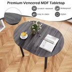 Costway Table à Manger en Bois 43'' avec Pieds en Bois d'Hévéa pour 2-4 Personnes Charge 118 kg