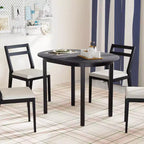 Costway Table à Manger en Bois 43'' avec Pieds en Bois d'Hévéa pour 2-4 Personnes Charge 118 kg