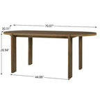 Christopher Knight Home Thiago Ensemble de salle à manger moderne 7 pièces en bois d'hévéa avec dossier incurvé et table ovale