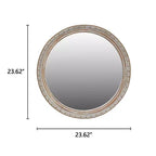 GDFStudio Valemont 23,6 Miroir mural rond orné à cadre vieilli