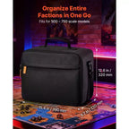 Sac de transport VEVOR miniature pour figurines, compatible avec les modèles à l'échelle 1:500-1:750, sac de transport miniature avec bandoulière (miniatures non incluses), noir