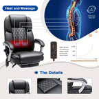 Chaise de bureau de direction chauffante et massante EROMMY