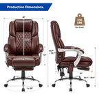 Chaise de bureau de direction chauffante et massante EROMMY