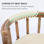 Tabourets de bar pivotants à 360 degrés en bois massif, hauteur d'assise 75 cm, en cuir
