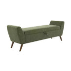 Banc de rangement capitonné GDFStudio Rupert Modern de 152 cm avec compartiment caché
