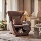 Christopher Knight Home Hudson Fauteuil d'appoint moderne rembourré en tissu avec niche pour animal de compagnie et espace de rangement