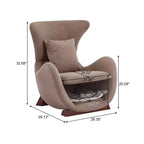 Christopher Knight Home Hudson Fauteuil d'appoint moderne rembourré en tissu avec niche pour animal de compagnie et espace de rangement
