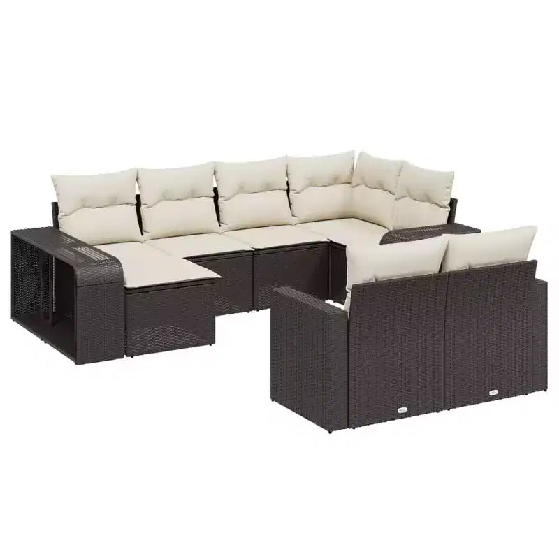 vidaXL Garden Sofa Set Black