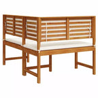 vidaXL Salon de jardin en acacia massif et polyester Naturel