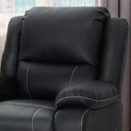 Fauteuil inclinable pivotant à 360 degrés GDFStudio Nony, en métal et bois avec revêtement en similicuir