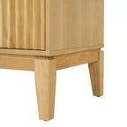 Table de chevet moderne en bois cannelé Christopher Knight Home avec 2 tiroirs