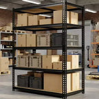 Étagères de rangement de garage robustes 40x20x72, étagère en acier réglable à 5 niveaux, organisateur utilitaire d'une capacité de 1134 kg