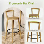 Ensemble table et chaises de bar Lantine, table de bistrot carrée de 100 cm de haut avec 2 chaises, table haute pour salle à manger, café, appartement, balcon, couleur chêne