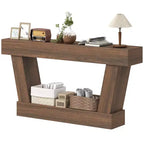 HOMCOM Console vintage de 160 cm, table d'entrée étroite