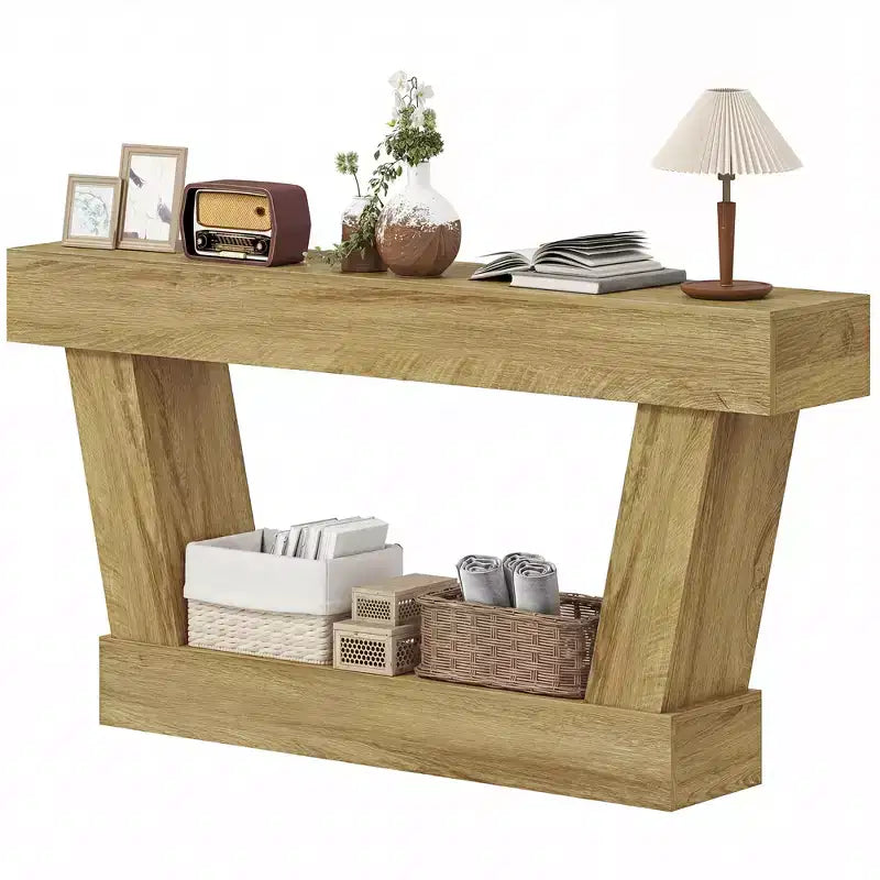 HOMCOM Console vintage de 160 cm, table d'entrée étroite
