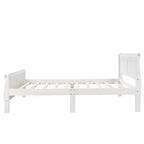 Luxystar Lit plateforme moderne en bois double avec tête de lit,