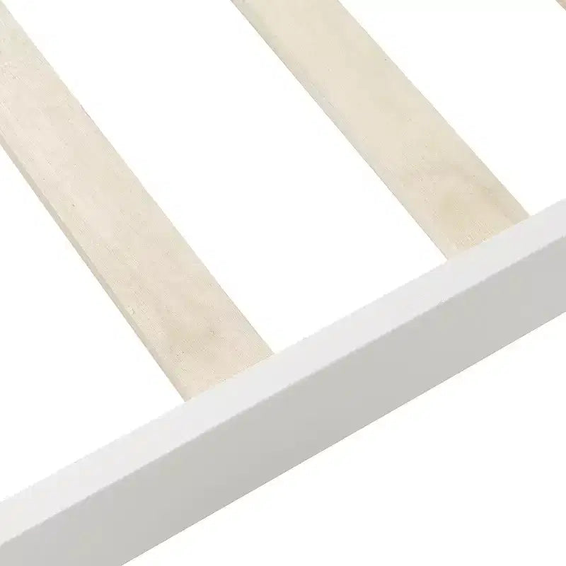 Luxystar Lit plateforme moderne en bois double avec tête de lit,