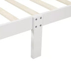 Luxystar Lit plateforme moderne en bois double avec tête de lit,