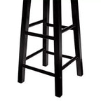 Tabourets de bar de cuisine classiques PJ Wood à siège rond de 74 cm de haut pour maisons, salles à manger et bars, avec sièges sans dossier, pieds carrés, naturels, lot de 2