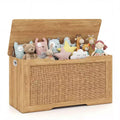 Costway Kids Storage Bench, 40 Toy Box with Flip Top, 2 Metal Hinges and Side Handles
