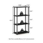 Étagère de rangement polyvalente HOMLUX à 4 niveaux, bibliothèque ouverte avec cadre durable pour la maison