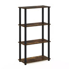 Étagère de rangement polyvalente HOMLUX à 4 niveaux, bibliothèque ouverte avec cadre durable pour la maison