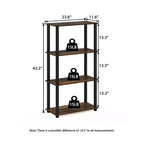 Étagère de rangement polyvalente HOMLUX à 4 niveaux, bibliothèque ouverte avec cadre durable pour la maison