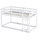 MAYEERTY Cadre de lit double sans bruit, sans sommier tapissier, en bois de pin massif