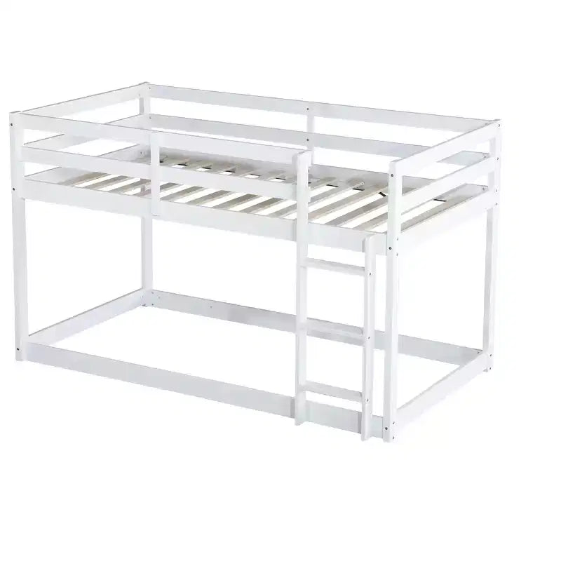 MAYEERTY Cadre de lit double sans bruit, sans sommier tapissier, en bois de pin massif
