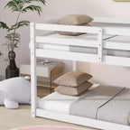 MAYEERTY Cadre de lit double sans bruit, sans sommier tapissier, en bois de pin massif