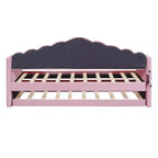 Lit de repos double en velours Luxystar avec lit gigogne et ports de charge