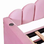 Lit de repos double en velours Luxystar avec lit gigogne et ports de charge