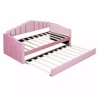 Lit de repos double en velours Luxystar avec lit gigogne et ports de charge