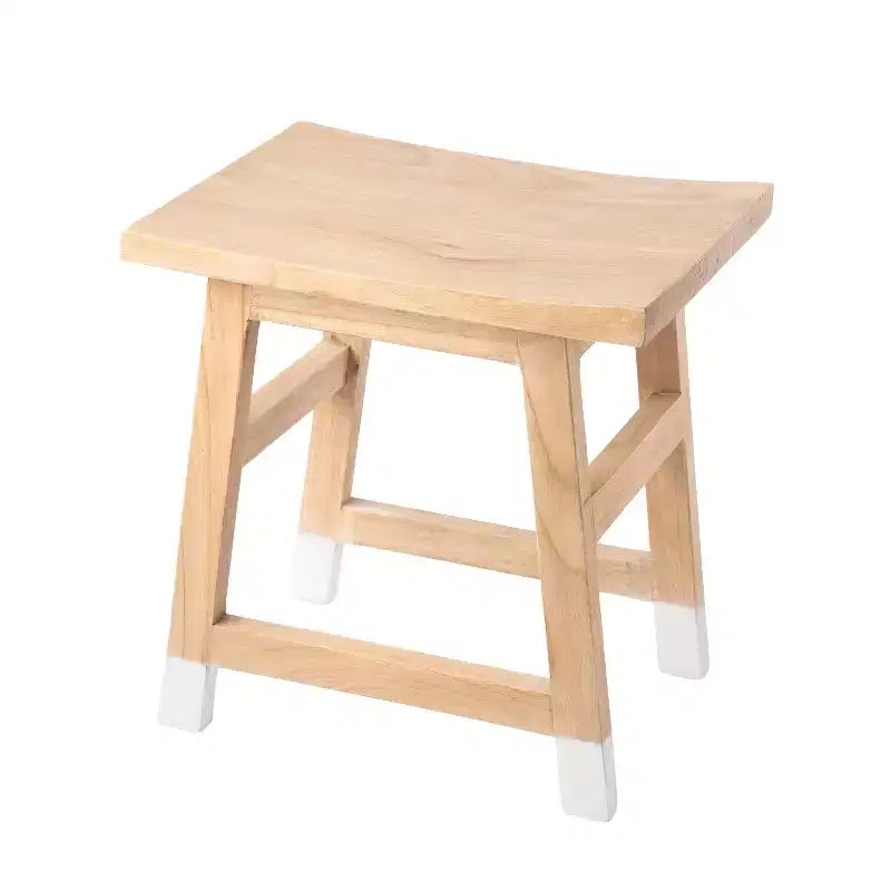 JONATHAN Y Finesse 18.3 Tabouret d'appoint classique et décontracté en bois de mindi massif fabriqué à la main avec pieds inclinés