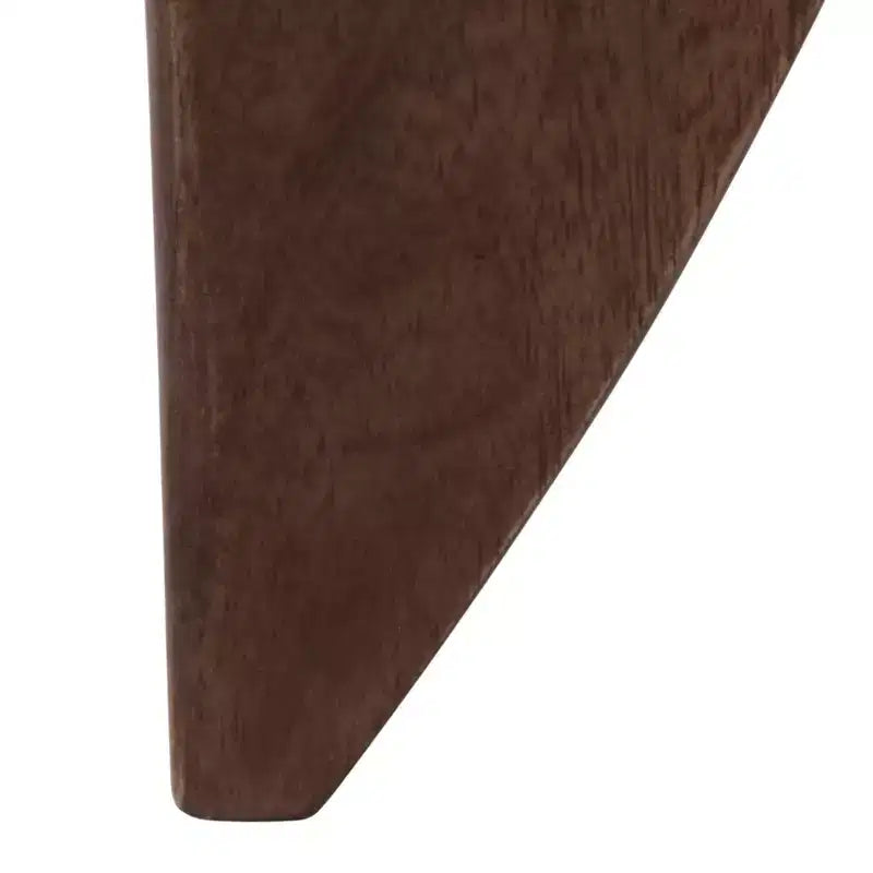 Base en bois de manguier et plateau en pierre pour les petits espaces - Table d'appoint et de bout ronde pour le salon, la chambre et la décoration de la maison - 24, Noir et Marron