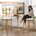 Tabourets de bar Costway de 61 cm de hauteur pour comptoir, lot de 2 ou 4 avec dossiers et repose-pieds pour salle à manger