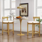 Tabourets de bar Costway de 61 cm de hauteur pour comptoir, lot de 2 ou 4 avec dossiers et repose-pieds pour salle à manger