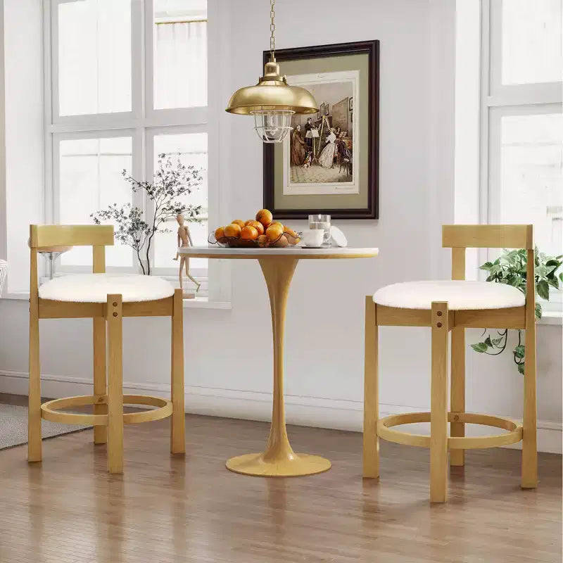 Tabourets de bar Costway de 61 cm de hauteur pour comptoir, lot de 2 ou 4 avec dossiers et repose-pieds pour salle à manger