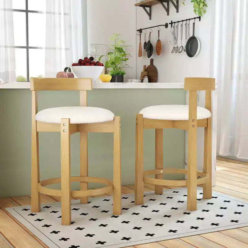 Tabourets de bar Costway de 61 cm de hauteur pour comptoir, lot de 2 ou 4 avec dossiers et repose-pieds pour salle à manger