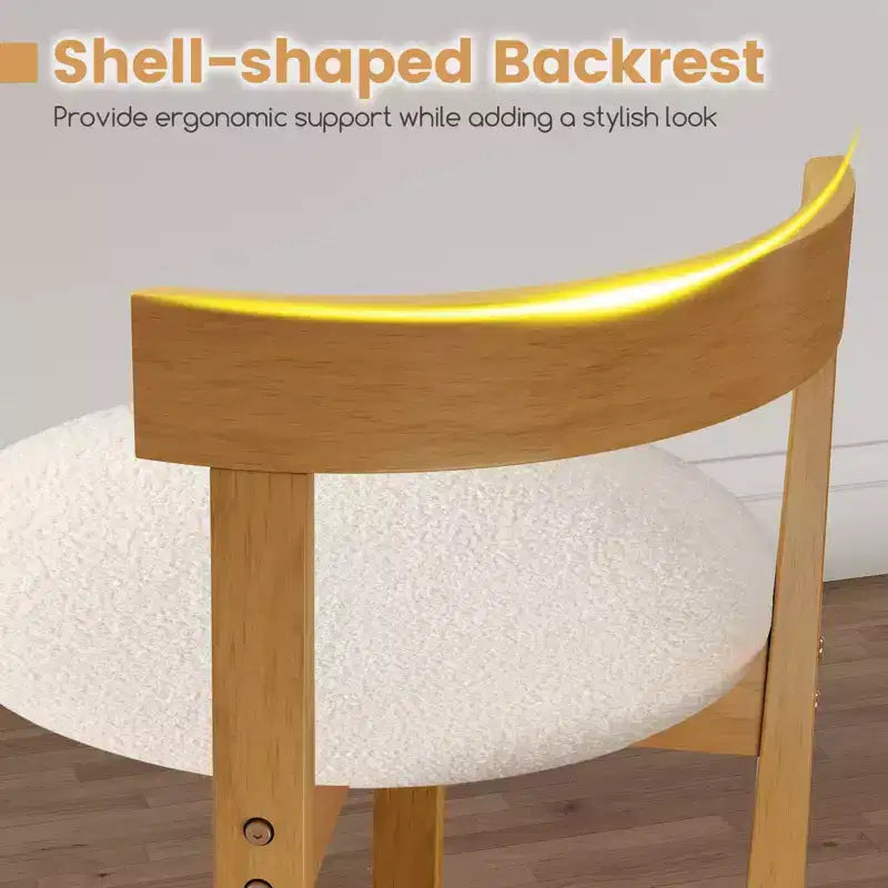 Tabourets de bar Costway de 61 cm de hauteur pour comptoir, lot de 2 ou 4 avec dossiers et repose-pieds pour salle à manger