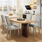 Costway Lot de 2/4 chaises de salle à manger en tissu, style ferme, pour cuisine