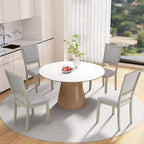 Costway Lot de 2/4 chaises de salle à manger en tissu, style ferme, pour cuisine