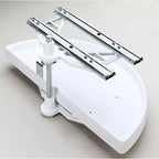 Rev-A-Shelf 31 Tablettes coulissantes demi-lune pour armoires d'angle aveugles de cuisine/salle de bain, organiseur coulissant à 2 tablettes avec quincaillerie, blanc, 6882-31-11-570